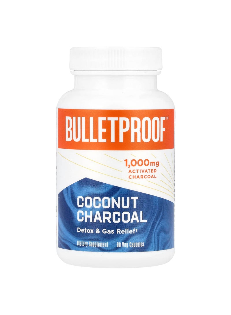 Coconut Charcoal, Detox & Gas Relief, 90 Veg Capsules (500 mg per Capsule)